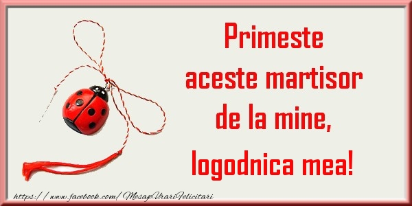 Felicitari de 1 Martie pentru Logodnica - Primeste aceste martisor de la mine, logodnica mea