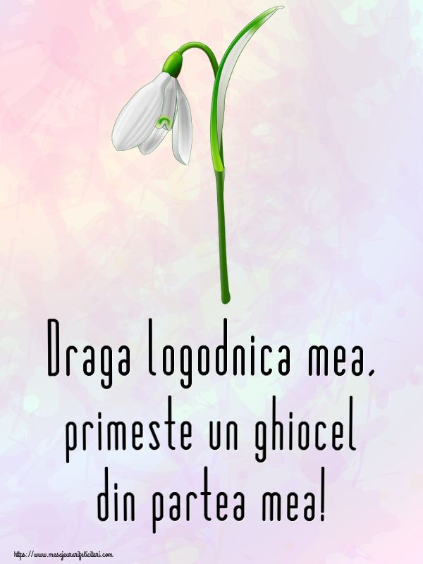 Felicitari de 1 Martie pentru Logodnica - Draga logodnica mea, primeste un ghiocel din partea mea!