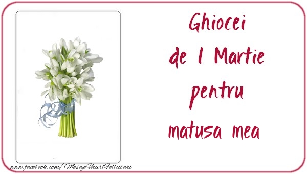 Felicitari de 1 Martie pentru Matusa - Ghiocei de 1 Martie pentru matusa mea