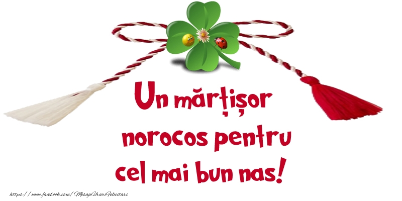 Felicitari de 1 Martie pentru Nas - Un mărțișor norocos pentru cel mai bun nas!