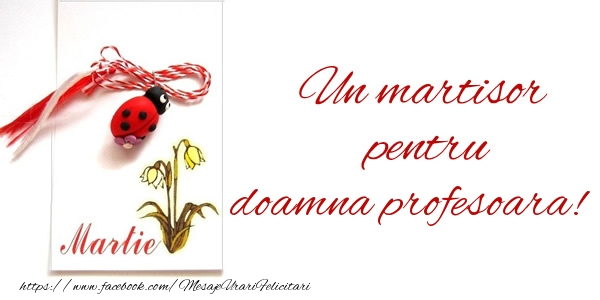 Felicitari de 1 Martie pentru Profesoara - Un martisor pentru doamna profesoara!