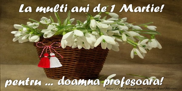 felicitari de 1 martie pt profesoare La multi ani de 1 Martie! pentru doamna profesoara