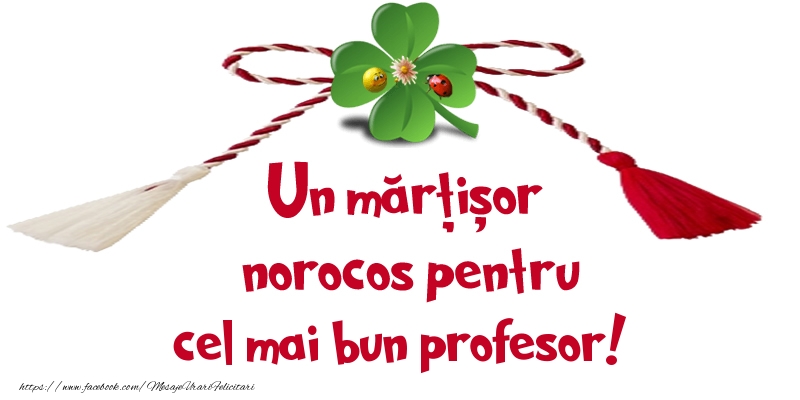 Felicitari de 1 Martie pentru Profesor - Un mărțișor norocos pentru cel mai bun profesor!