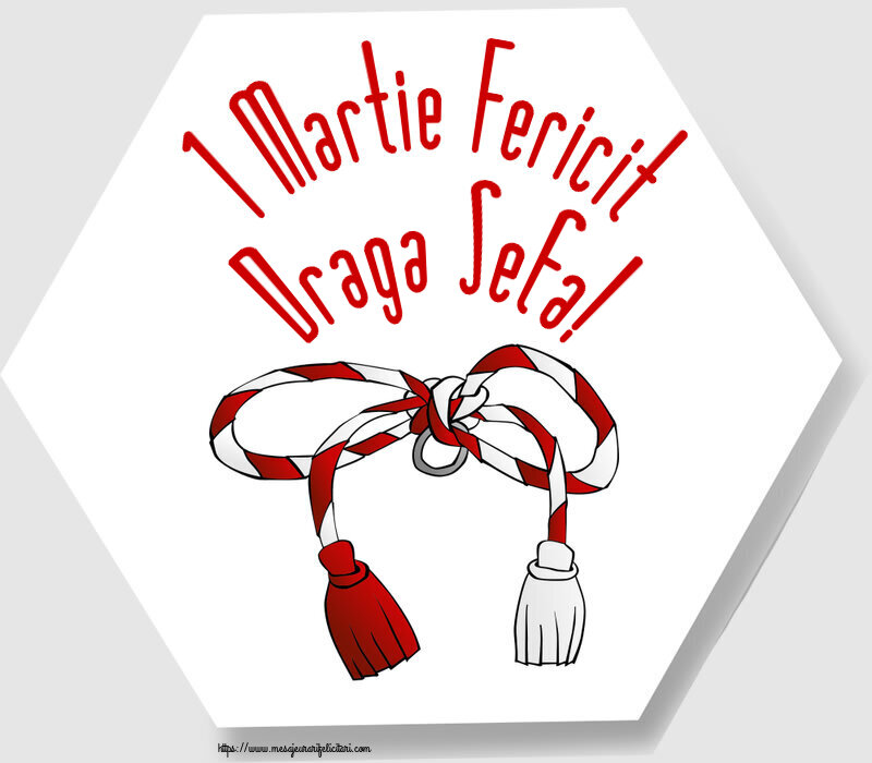 Felicitari de 1 Martie pentru Sefa - 1 Martie Fericit draga sefa!