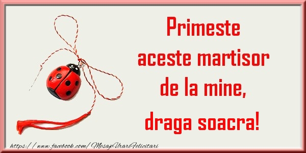 Felicitari de 1 Martie pentru Soacra - Primeste aceste martisor de la mine, draga soacra
