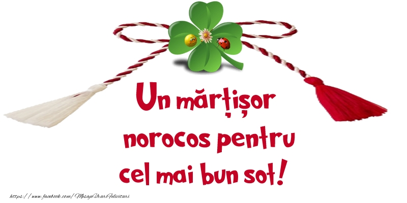 Felicitari de 1 Martie pentru Sot - Un mărțișor norocos pentru cel mai bun sot!