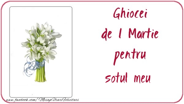 Felicitari de 1 Martie pentru Sot - Ghiocei de 1 Martie pentru sotul meu