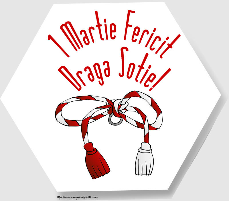 Felicitari de 1 Martie pentru Sotie - 1 Martie Fericit draga sotie!