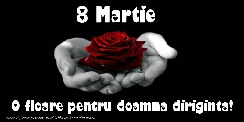 Felicitari de 8 Martie pentru Diriginta - 8 Martie O floare pentru doamna diriginta!
