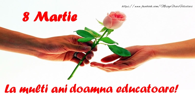 Felicitari de 8 Martie pentru Educatoare - 8 Martie La multi ani doamna educatoare!