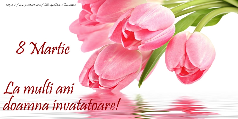 Felicitari de 8 Martie pentru Invatatoare - La multi ani doamna invatatoare! de 8 Martie