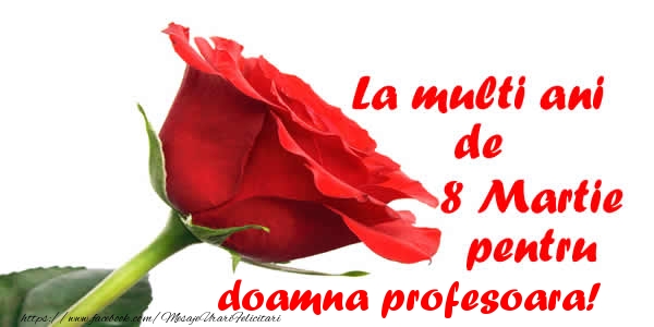 Felicitari de 8 Martie pentru Profesoara - La multi ani de 8 Martie pentru doamna profesoara!