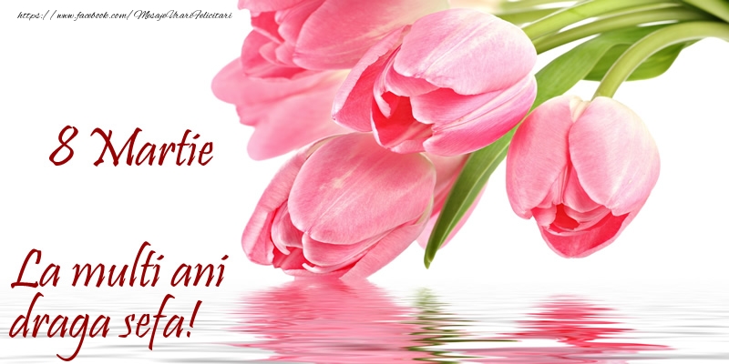 Felicitari de 8 Martie pentru Sefa - La multi ani draga sefa! de 8 Martie