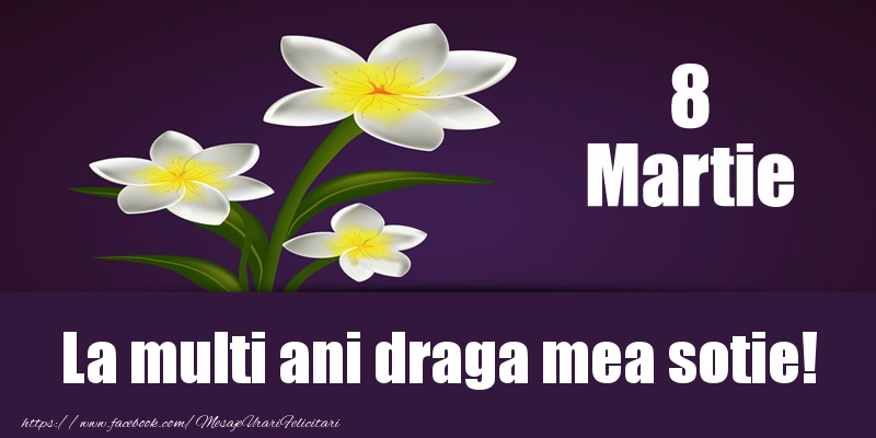 Felicitari de 8 Martie pentru Sotie - 8 Martie La multi ani draga mea sotie!