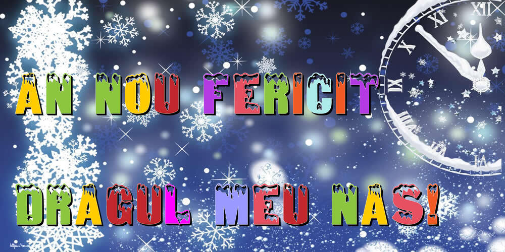 Felicitari de Anul Nou pentru Nas - An nou fericit dragul meu nas!