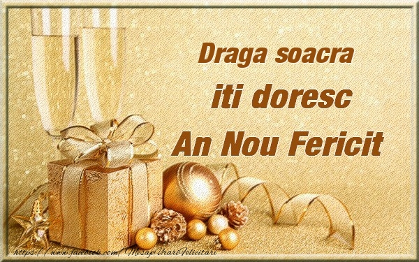Felicitari de Anul Nou pentru Soacra - Draga soacra iti urez un An Nou Fericit