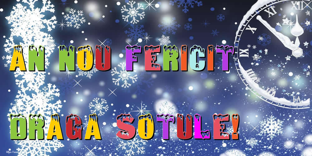Felicitari de Anul Nou pentru Sot - An nou fericit draga sotule!