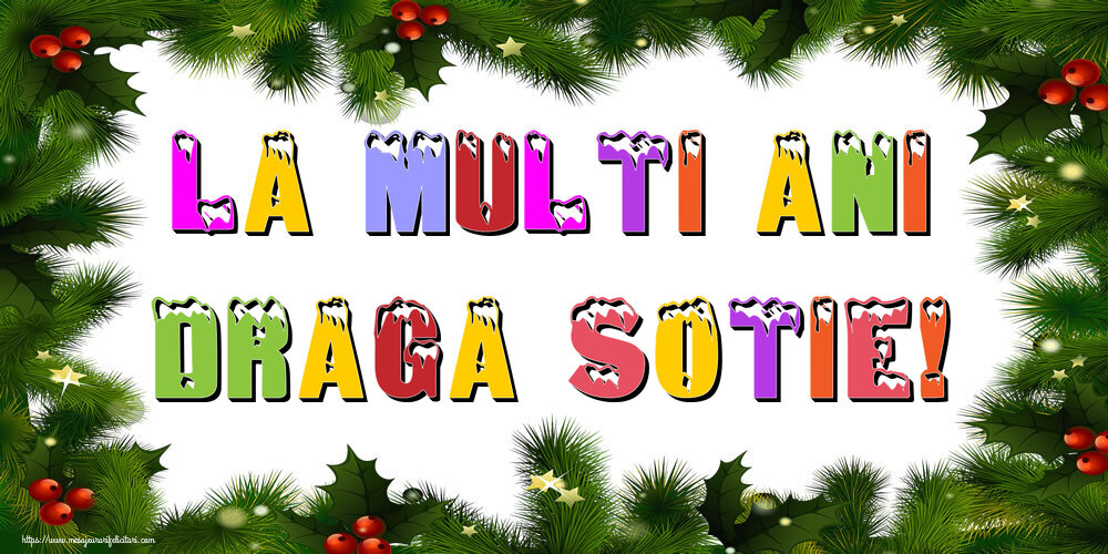 Felicitari de Anul Nou pentru Sotie - La multi ani draga sotie!