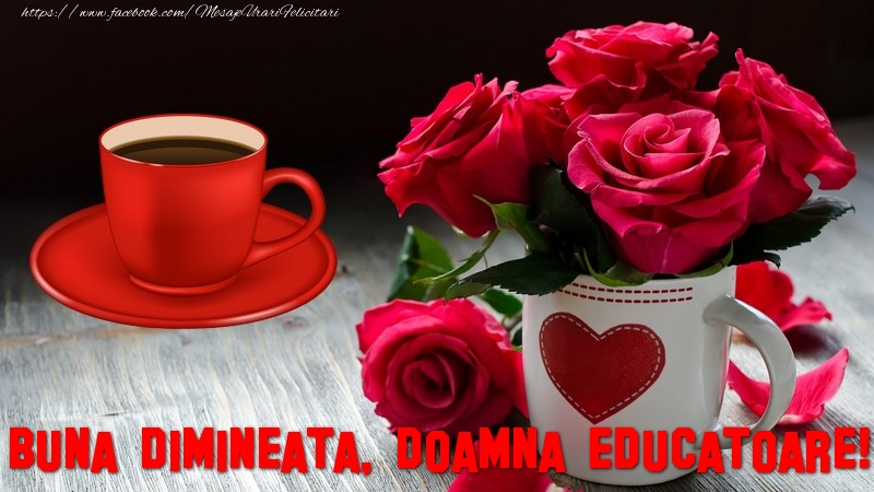 Felicitari de buna dimineata pentru Educatoare - Buna dimineata, doamna educatoare!