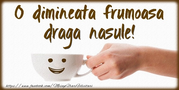 Buna dimineata O dimineata frumoasa draga nasule!