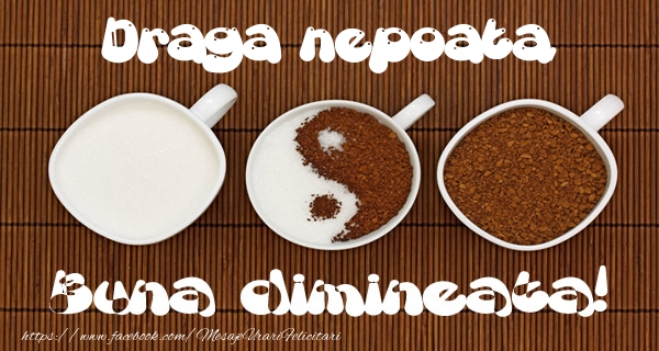 Buna dimineata Draga nepoata Buna dimineata!