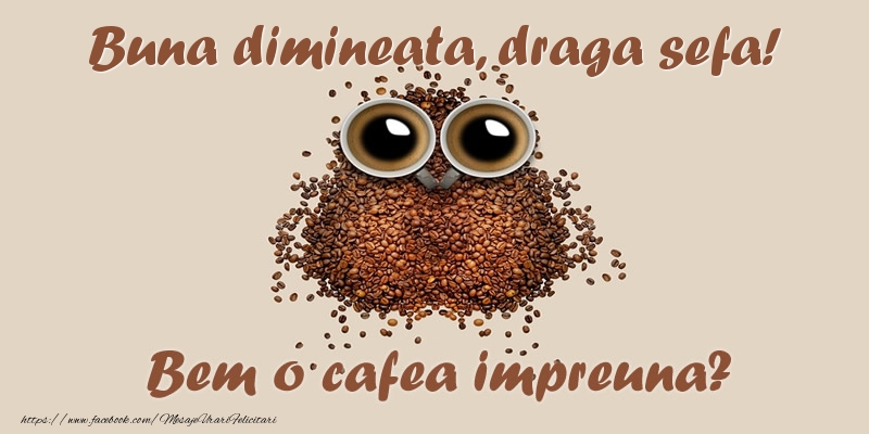 Felicitari de buna dimineata pentru Sefa - Buna dimineata, draga sefa! Bem o cafea impreuna?