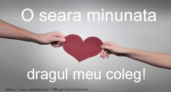 Felicitari de buna seara pentru Coleg - O seara minunata dragul meu coleg!