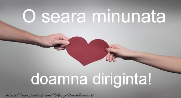 Felicitari de buna seara pentru Diriginta - O seara minunata doamna diriginta!