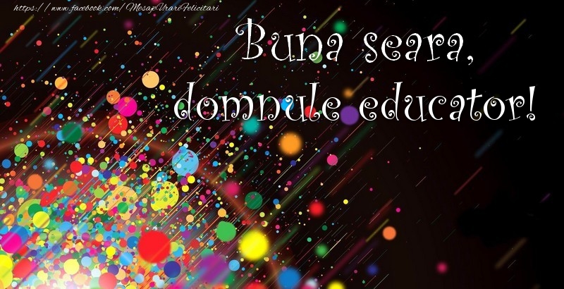 Felicitari de buna seara pentru Educator - Buna seara, domnule educator!