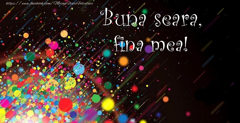 Felicitari de buna seara pentru Fina - Buna seara, fina mea!