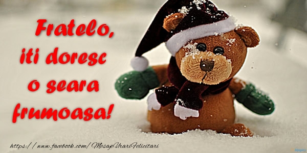 Felicitari de buna seara pentru Frate - Fratelo iti doresc o seara frumoasa!