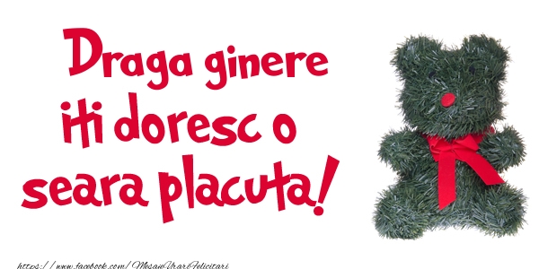 Felicitari de buna seara pentru Ginere - Draga ginere iti doresc  o seara placuta!