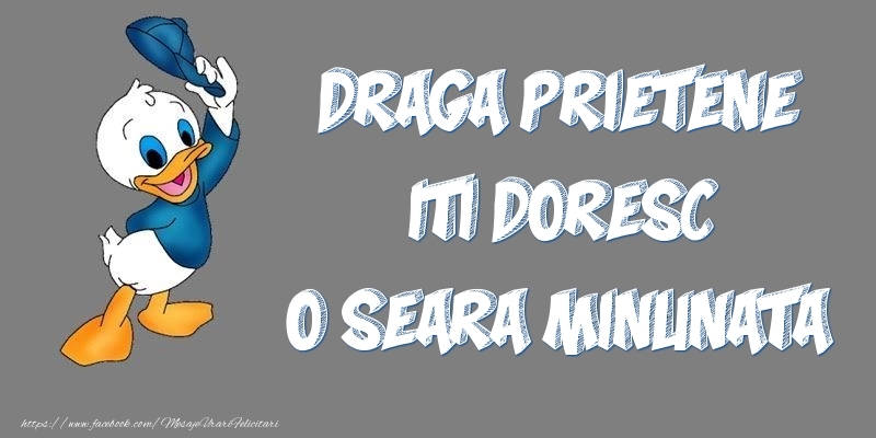Felicitari de buna seara pentru Prieten - Draga prietene iti doresc o seara minunata