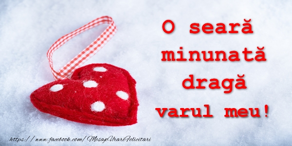 Felicitari de buna seara pentru Verisor - O seara minunata draga varul meu!