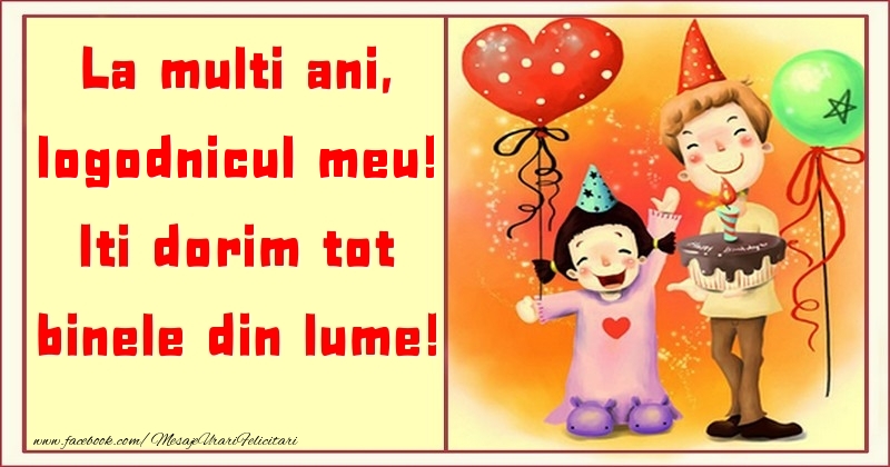 Felicitari pentru copii pentru Logodnic - La multi ani, Iti dorim tot binele din lume! logodnicul meu