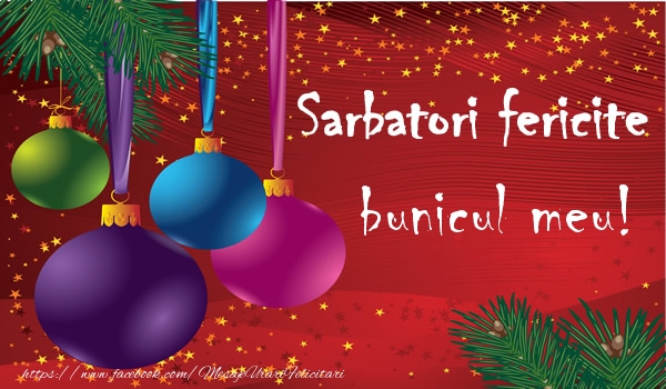 Felicitari de Craciun pentru Bunic - Sarbatori fericite bunicul meu!