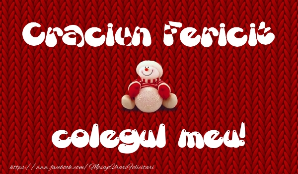 Felicitari de Craciun pentru Coleg - Craciun Fericit colegul meu!