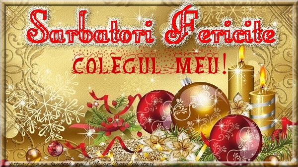 Felicitari de Craciun pentru Coleg - Sarbatori fericite colegul meu!