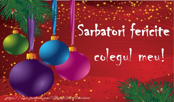 Felicitari de Craciun pentru Coleg - Sarbatori fericite colegul meu!