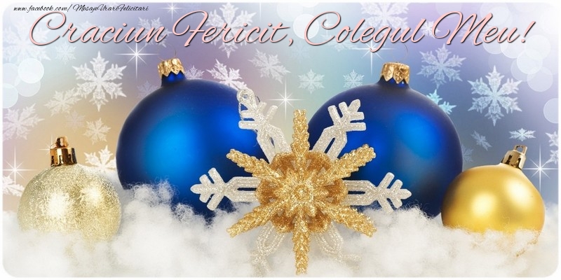 Felicitari de Craciun pentru Coleg - Craciun Fericit, colegul meu!