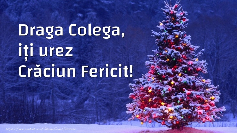 Felicitari de Craciun pentru Colega - Draga colega, iți urez Crăciun Fericit!