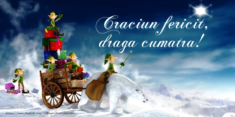Felicitari de Craciun pentru Cumatra - Craciun fericit, draga cumatra!