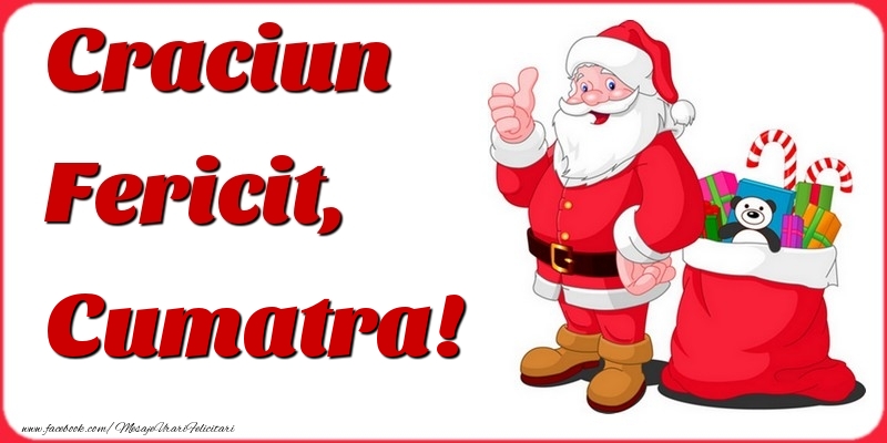 Felicitari de Craciun pentru Cumatra - Craciun Fericit, cumatra