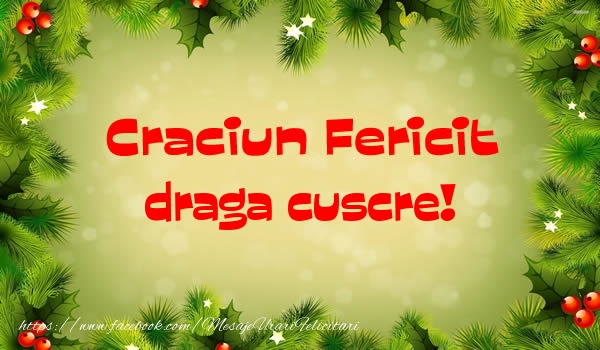 Felicitari de Craciun pentru Cuscru - Craciun Fericit draga cuscre!