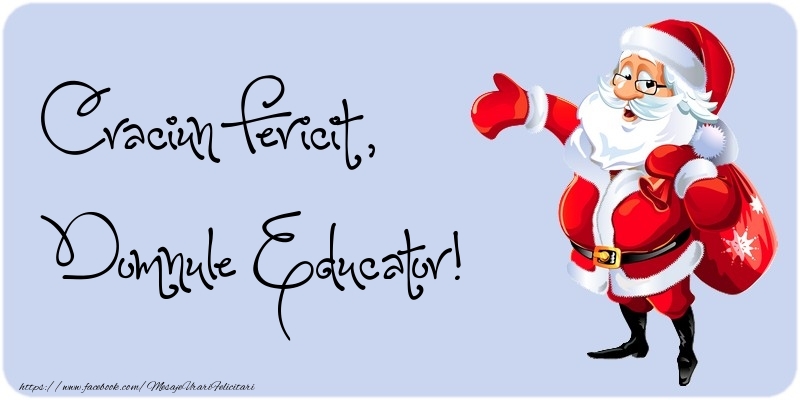 Felicitari de Craciun pentru Educator - Craciun Fericit, domnule educator