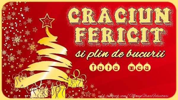 Felicitari de Craciun pentru Fata - Craciun Fericit si plin de bucurii fata mea