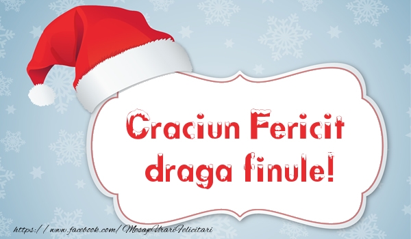 Felicitari de Craciun pentru Fin - Craciun Fericit draga finule!
