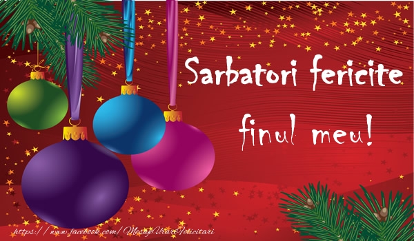 Felicitari de Craciun pentru Fin - Sarbatori fericite finul meu!