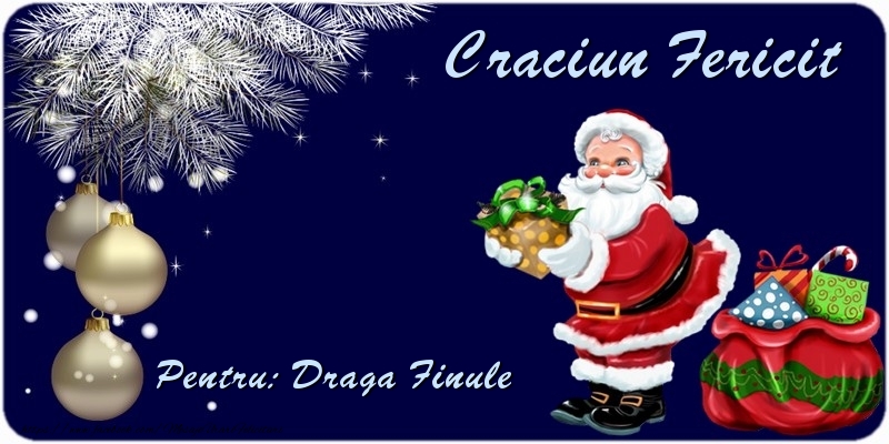 Felicitari de Craciun pentru Fin - Craciun Fericit draga finule