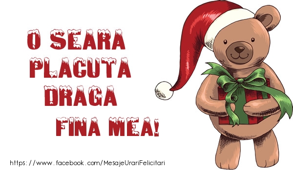 Felicitari de Craciun pentru Fina - O seara placuta draga fina mea!